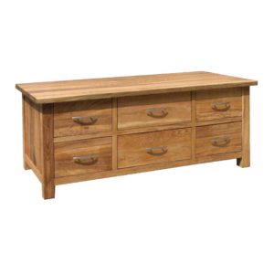 Brooklyn Oak 6 Drawer Coffee Table