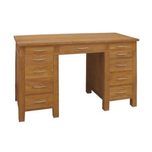 Brooklyn Oak Pedestal Desk